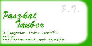 paszkal tauber business card
